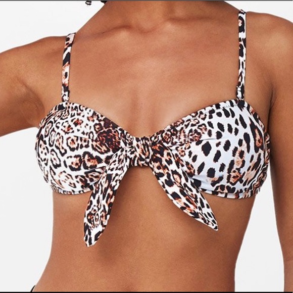 4/25 CupShe Large Lara Leopard Bikini Top - Picture 1 of 4